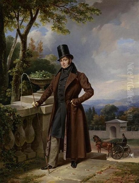 Ludwig Adolf Friedrich Furst Zu Sayn-wittgenstein Oil Painting by Franz Kruger