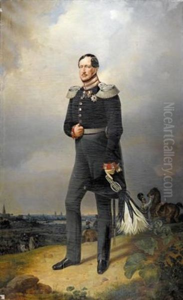 Portrait Of Friedrich Wilhelm Iii, King Of Prussia (friedrich Wilhelm Iii., Konig Von Preussen) Oil Painting by Franz Kruger