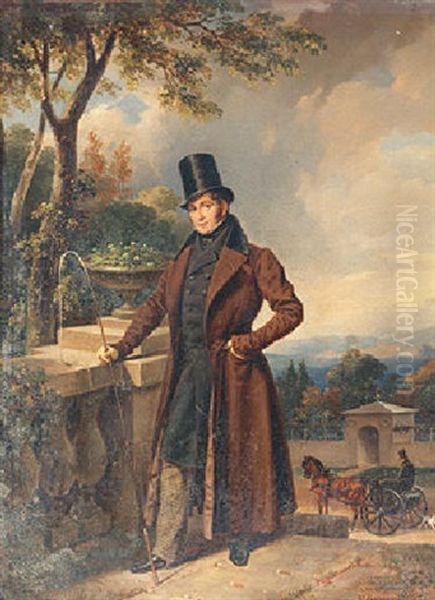 Portrait Of Ludwig Adolph Friedrich Furst Zu Sayn-wittgenstein Oil Painting by Franz Kruger