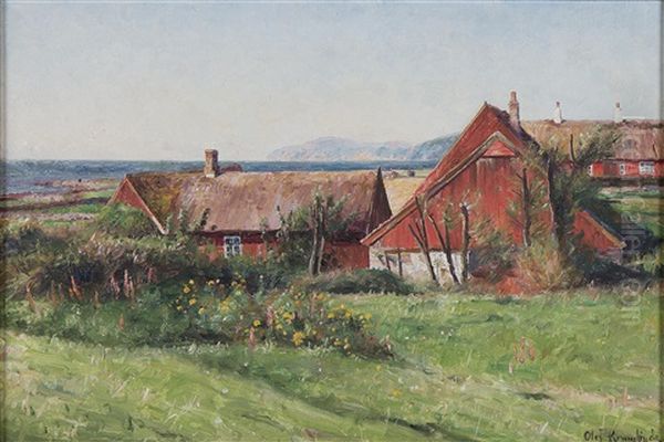 Vattenmollan Vid Faladen Mellan Lerhamn Och Molle, I Bakgrunden Kullaberg Oil Painting by Olof Krumlinde