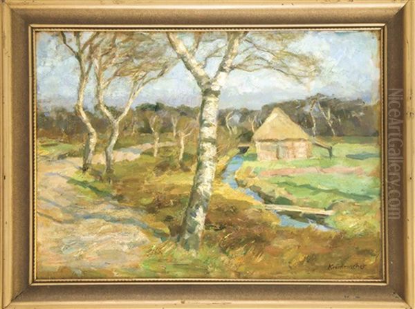 Fruhling Am Moorgraben Oil Painting by Karl Krummacher