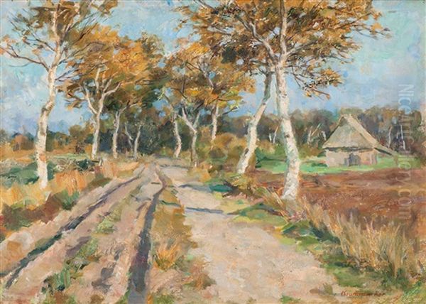 Birkenweg Oil Painting by Karl Krummacher