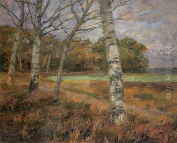 Heideweg Oil Painting by Karl Krummacher