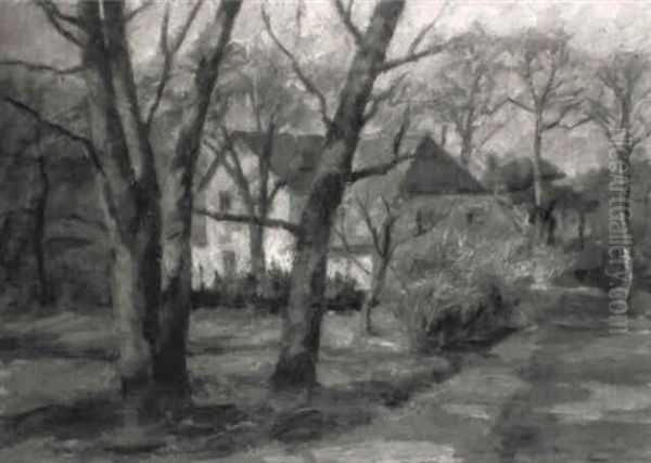 Vorfruhling In Worpswede Oil Painting by Karl Krummacher