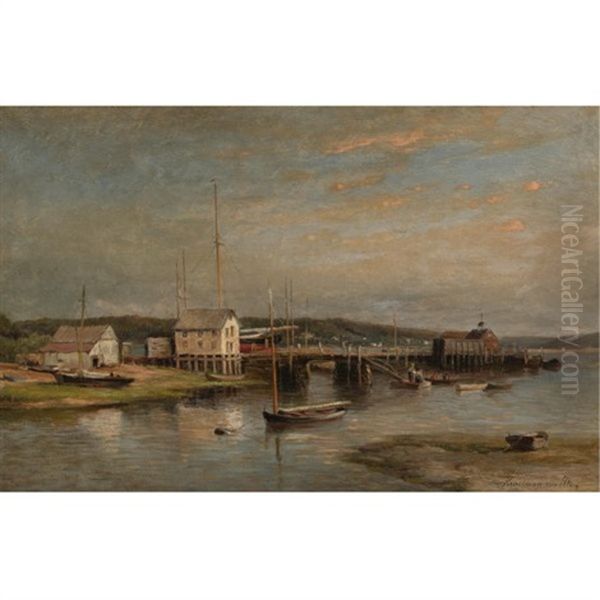 Evening, Cold Spring Harbor Oil Painting by Hendrik Dirk Kruseman van Elten