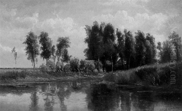 The Red Roofs Oil Painting by Hendrik Dirk Kruseman van Elten