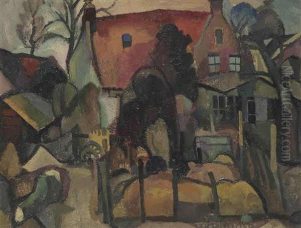 Achter T Hof Van Holland, Heemstede Oil Painting by Herman Kruyder