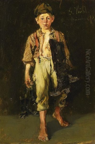 Der Schusterjunge Oil Painting by Gotthardt Kuehl