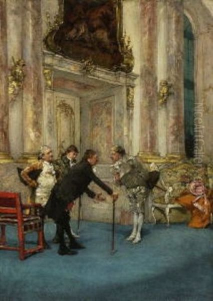 Vorzimmer-diplomaten Oil Painting by Gotthardt Kuehl