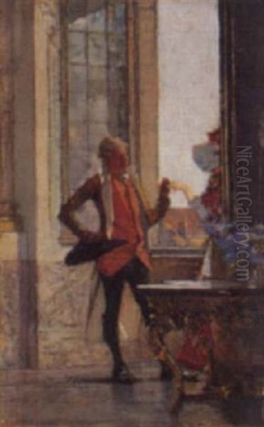 Rendezvous Am Fenster Oil Painting by Gotthardt Kuehl