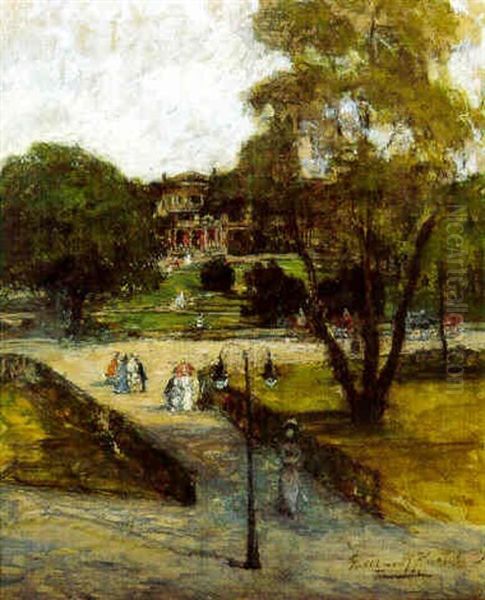 Travemunde Oil Painting by Gotthardt Kuehl