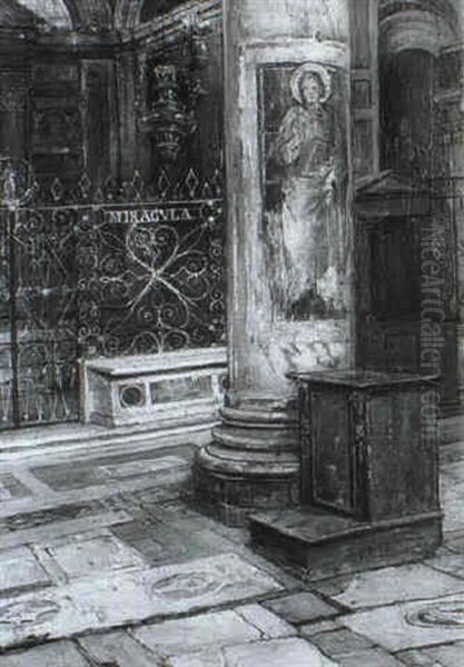 Kircheninneres Oil Painting by Gotthardt Kuehl