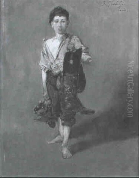 Der Kleine Schusterjunge Oil Painting by Gotthardt Kuehl