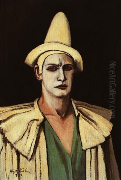 Kansans (portrait Of The Artist As A Clown) Oil Painting by Walt Kuhn