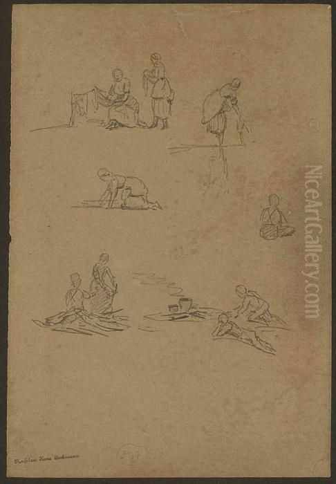 Untitled Oil Painting by Johannes, Hans Beckmann