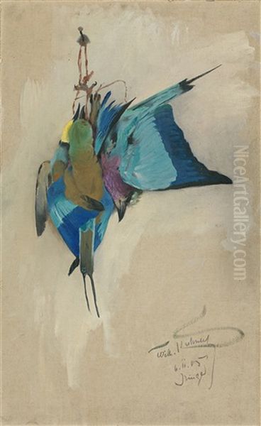 Blauracken Oil Painting by Wilhelm Friedrich Kuhnert