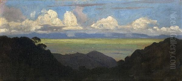 Landschaft In Ostafrika Oil Painting by Wilhelm Friedrich Kuhnert