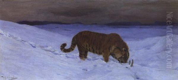 Schmale Kost Oil Painting by Wilhelm Friedrich Kuhnert