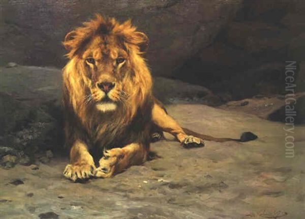 Siesta Oil Painting by Wilhelm Friedrich Kuhnert