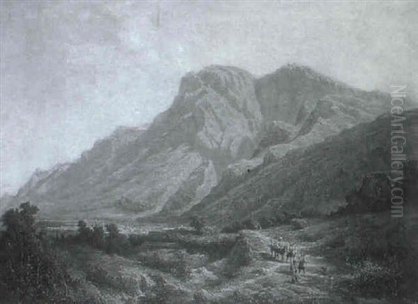 In Der Bergen Von Montenegro Oil Painting by Carl Robert Kummer
