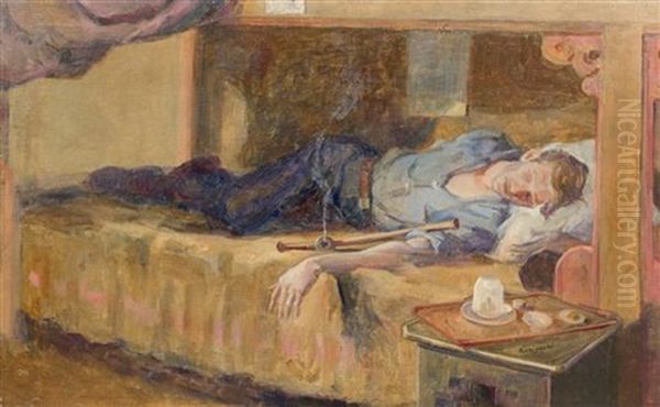 The Opium Den Oil Painting by Yasuo Kuniyoshi