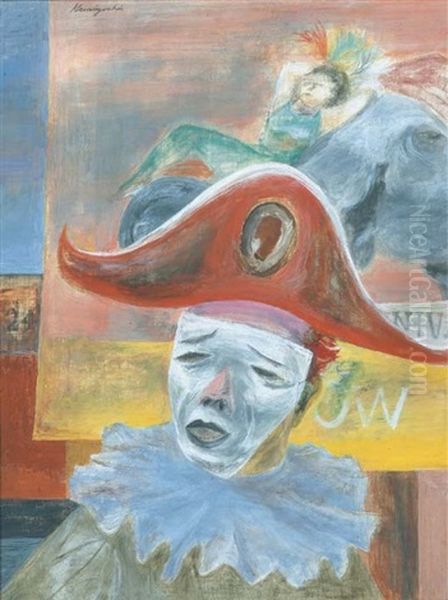 The Clown Oil Painting by Yasuo Kuniyoshi
