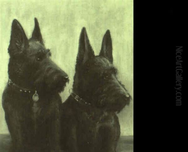 Portrat Eines Offiziers, Der Sein Pferd Am Zugel H,lt Oil Painting by Rudolf Kuntz