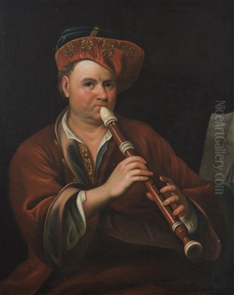 Portrait Of Johann Zetz Oil Painting by Johann (Jan) Kupetzki