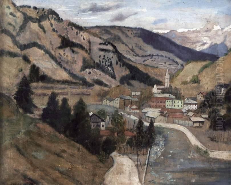 Paesaggio 1940 Oil Painting by Giulio Beda