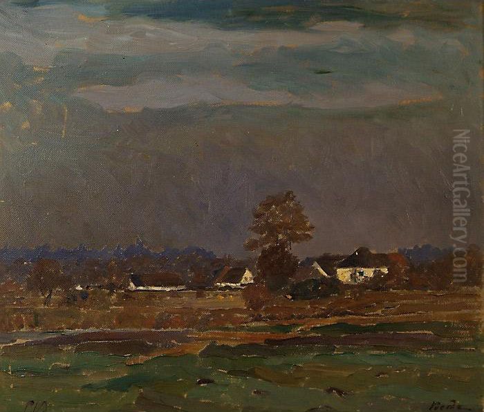 Paesaggio Verso Sera Oil Painting by Giulio Beda