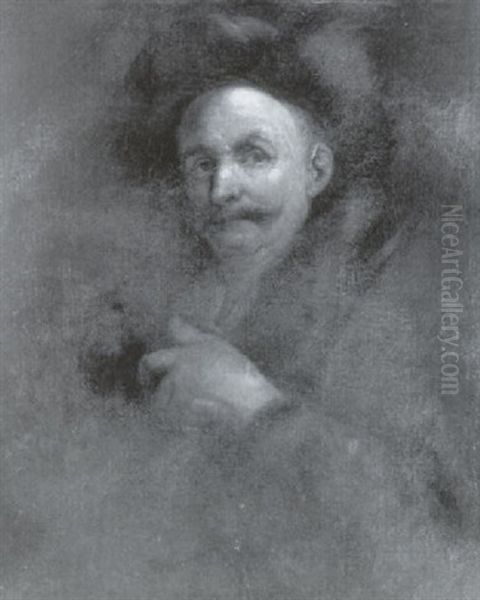 Portrait D'homme A La Toque Oil Painting by Johann (Jan) Kupetzki