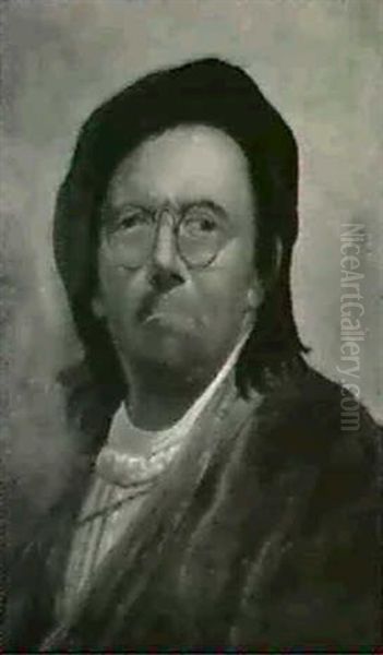 Self Portrait Oil Painting by Johann (Jan) Kupetzki