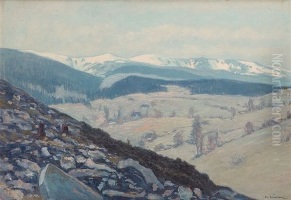 Widok Na Sniezne Kotly Oil Painting by Herbert Kuron