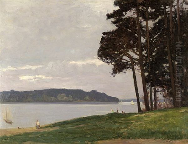 Am Wannsee Oil Painting by Herbert Kuron