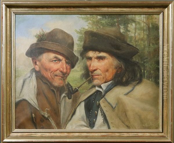 Zwei Freunde Oil Painting by Arthur Kurtz