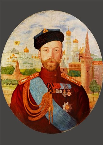 Portrait Zar Nikolas Der Zweite Oil Painting by Boris Kustodiev