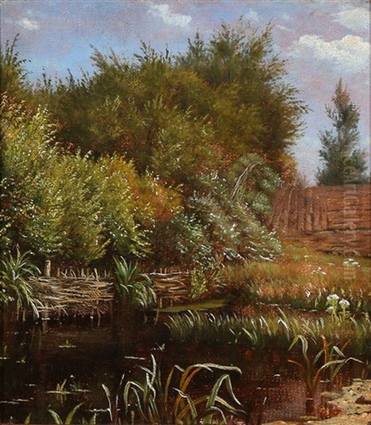 View From A Dam Oil Painting by Vilhelm Kyhn