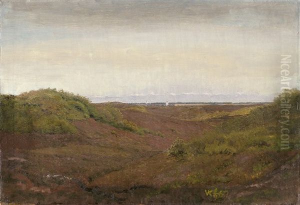Jutlandische Heidelandschaft Oil Painting by Vilhelm Kyhn