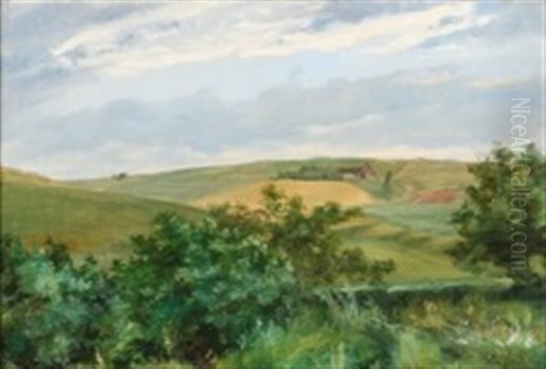 A Summer's Day In The Countryside Oil Painting by Vilhelm Kyhn