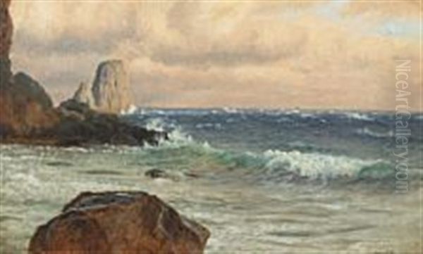 Marine At Capri Oil Painting by Vilhelm Kyhn