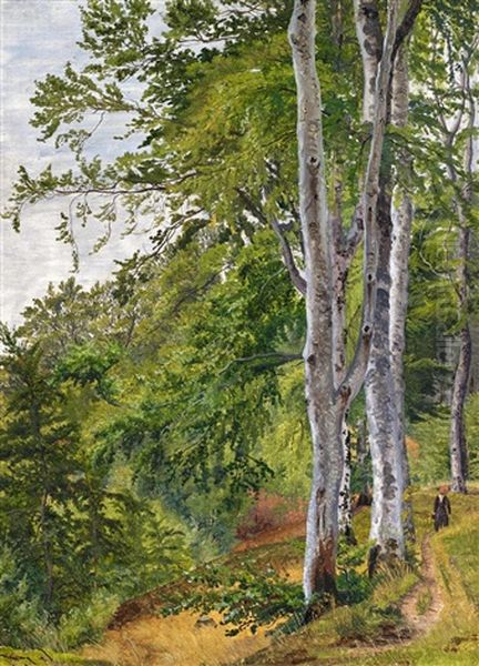 Waldesinnere Oil Painting by Vilhelm Kyhn