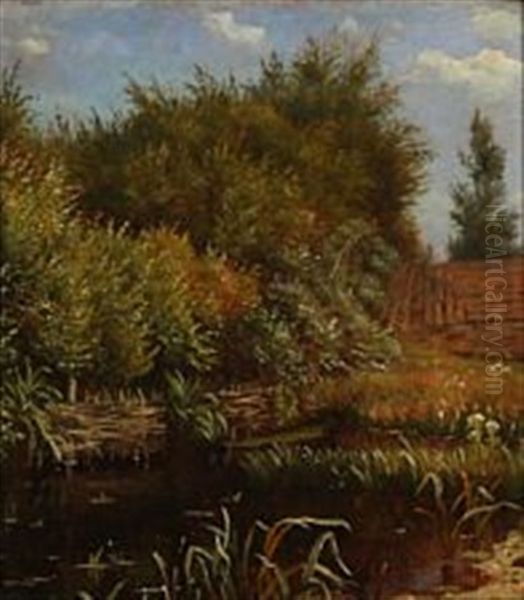 Autumn Landscape With A Lake Oil Painting by Vilhelm Kyhn