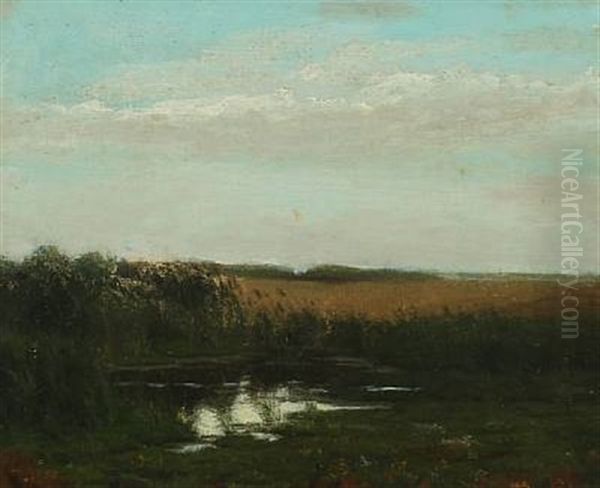 Landscape From A Bog Near Ry Oil Painting by Vilhelm Kyhn