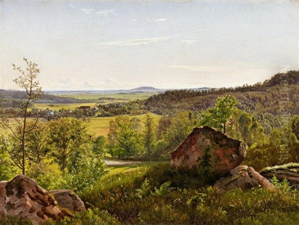 Schwedische Sommerlandschaft In Halland Oil Painting by Vilhelm Kyhn