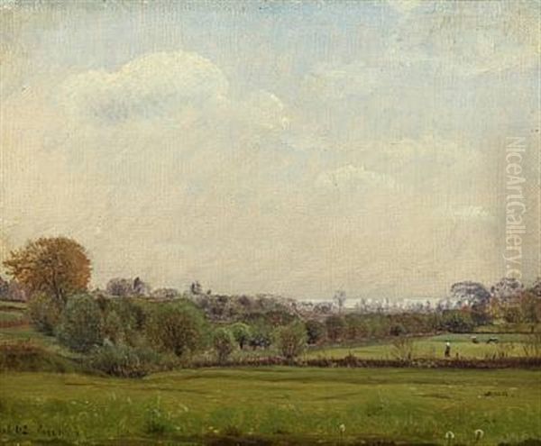 Landscape With Trees And View Of The Sea Oil Painting by Vilhelm Kyhn