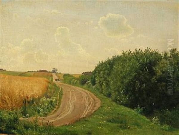 Lige Ud Af Landevejen Oil Painting by Vilhelm Kyhn