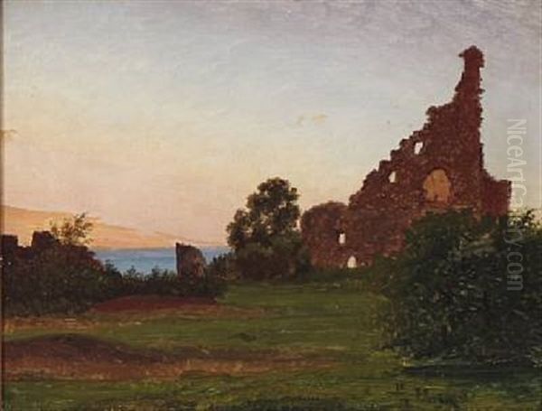 Ved Hammershus Oil Painting by Vilhelm Kyhn