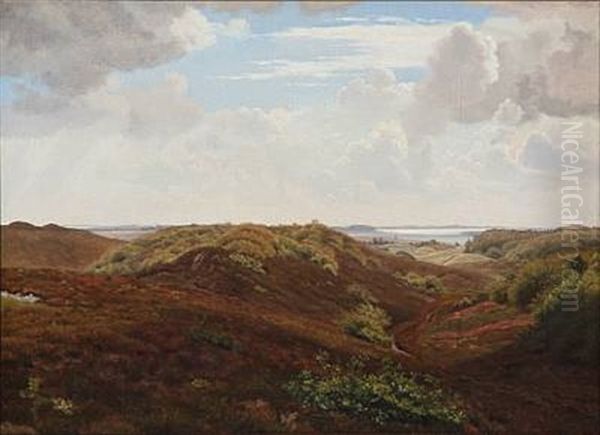 View Of Jyske Hede In Jutland, Denmark Oil Painting by Vilhelm Kyhn
