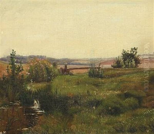 Herregarden Mogelkjaers Enge Ved Horsens Oil Painting by Vilhelm Kyhn