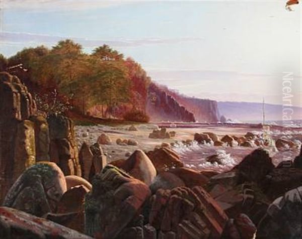 From The Coast At Ro On Bornholm Island Oil Painting by Vilhelm Kyhn